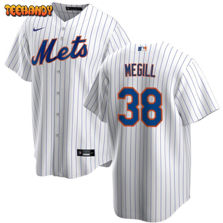 New York Mets Tylor Megill White Home Replica Jersey