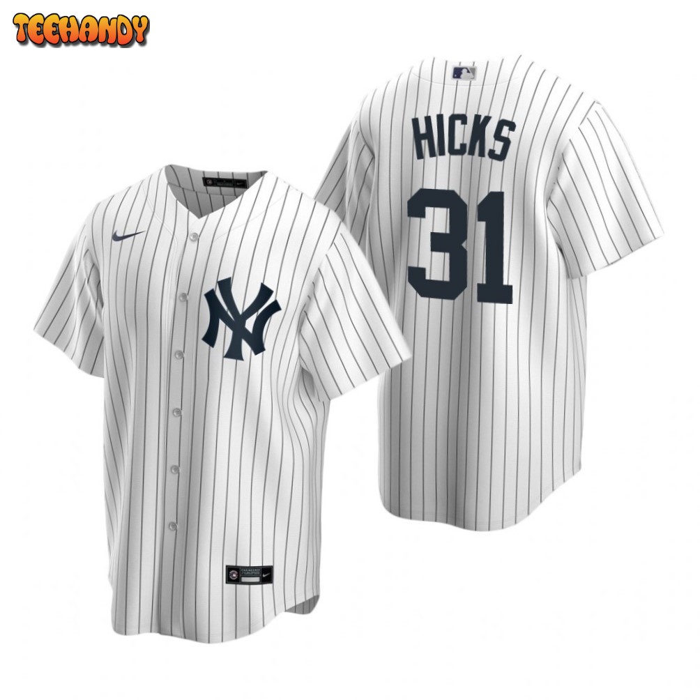 New York Yankees Aaron Hicks White Home Replica Jersey