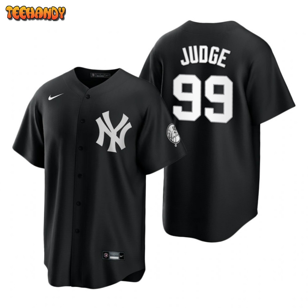 New York Yankees Aaron Judge Black White Fashion Replica Jersey