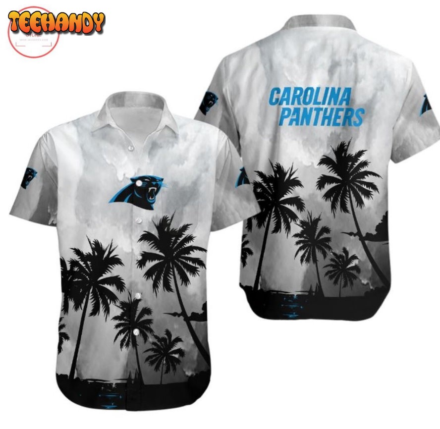 Nfl Carolina Panthers Coconut Trees Hawaiian Shirt