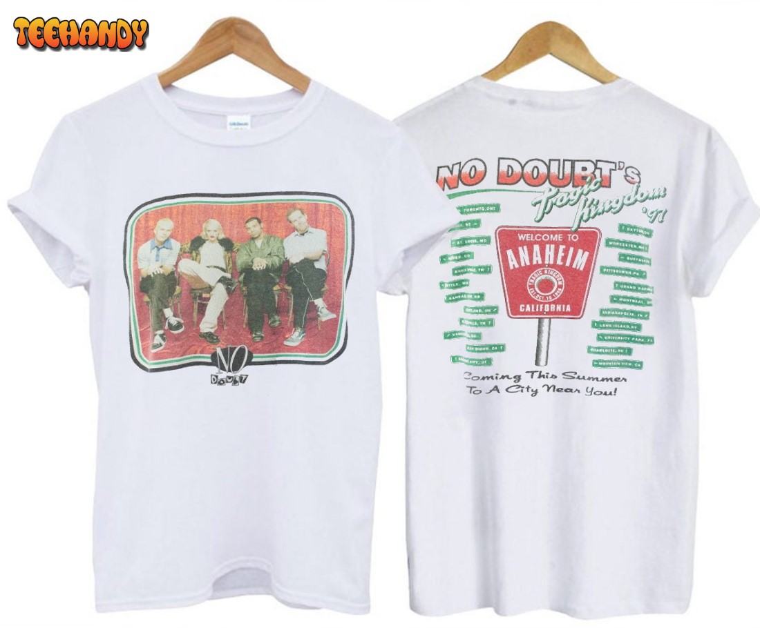 No Doubt 1997 Tragic Kingdom White Concert T-Shirt, Tragic Kingdom Tour 97 Shirt