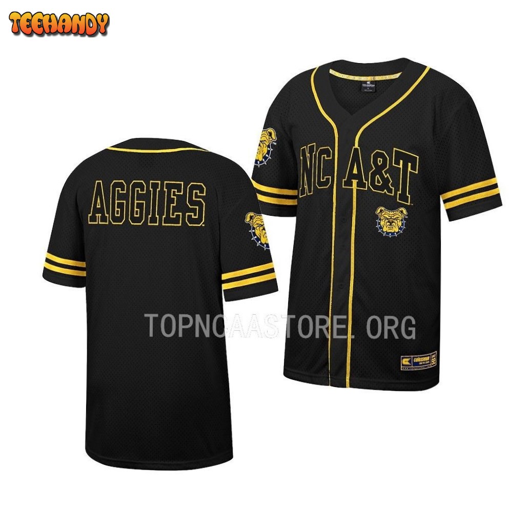 North Carolina AT Aggies Free Spirited Black College Baseball Jersey