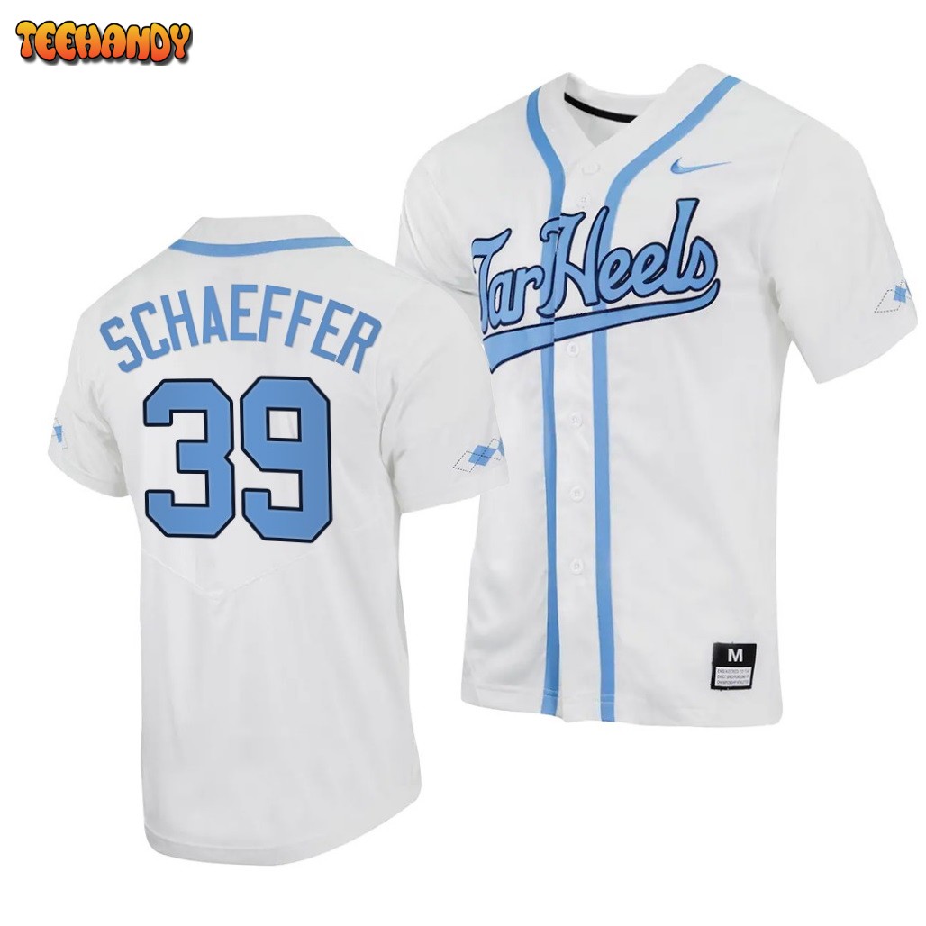 North Carolina Tar Heels Brandon Schaeffer College Baseball Jersey White