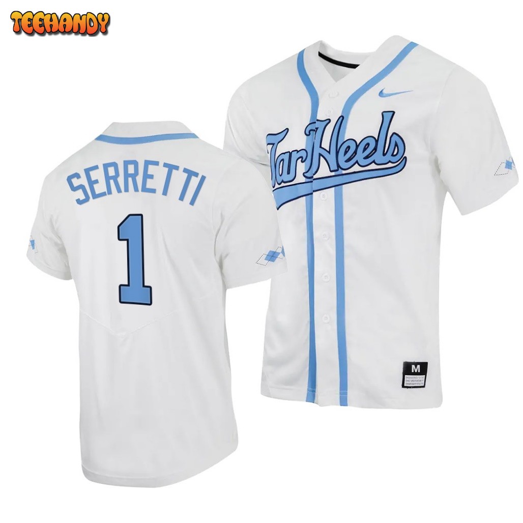 North Carolina Tar Heels Danny Serretti College Baseball Jersey White