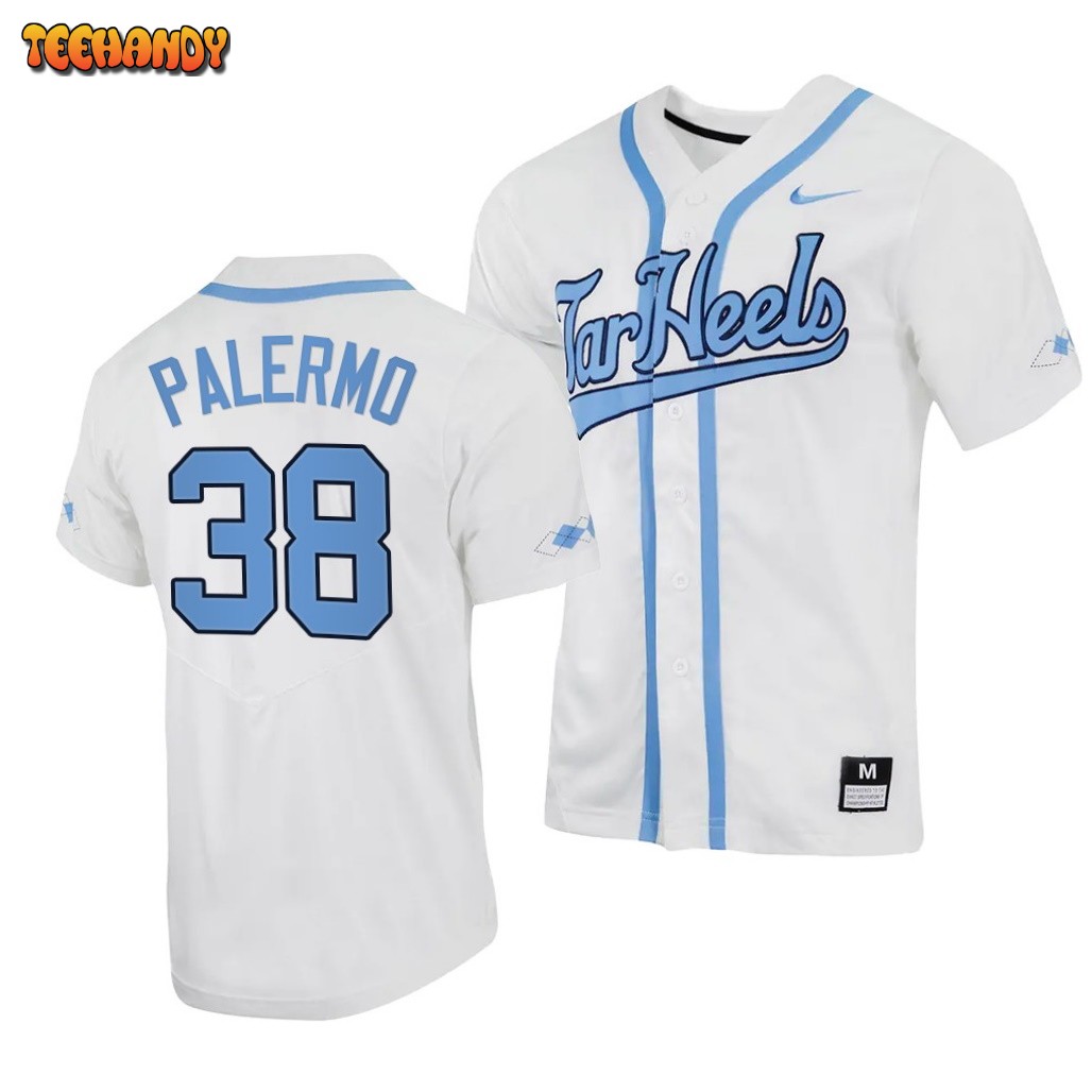 North Carolina Tar Heels Davis Palermo College Baseball Jersey White