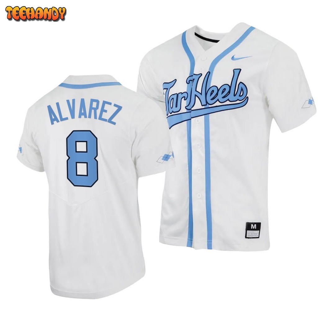 North Carolina Tar Heels Patrick Alvarez College Baseball Jersey White