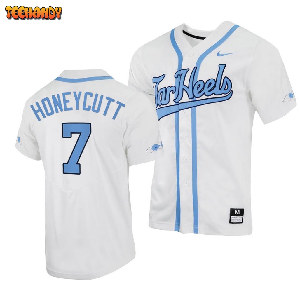 North Carolina Tar Heels Vance Honeycutt College Baseball Jersey White