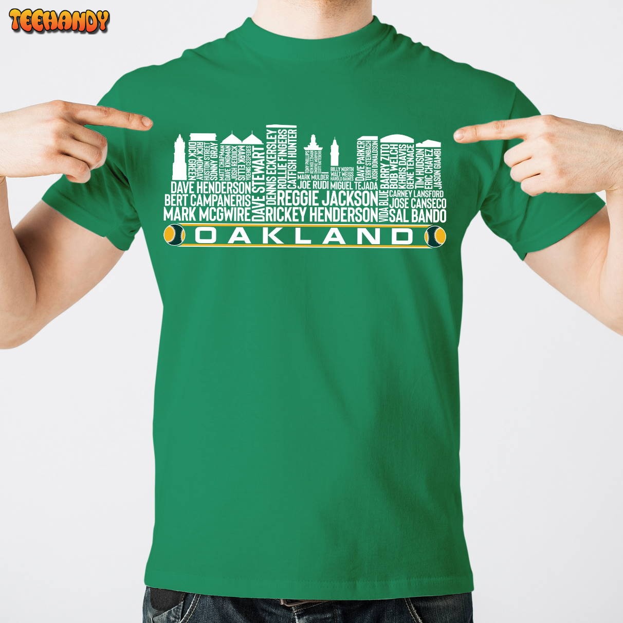 Oakland Baseball Team All Time Legends, Oakland City Skyline Unisex T Shirt