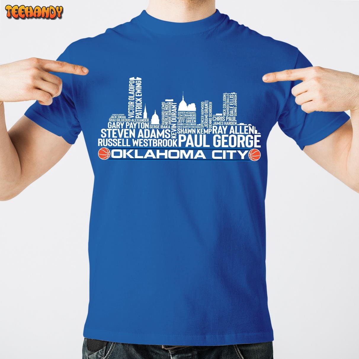 Oklahoma City Basketball Team All Time Legends, Oklahoma City Skyline Unisex T Shirt