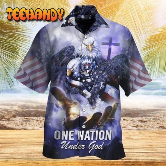 One Nation Under God Patriot Eagle Hawaiian Shirt