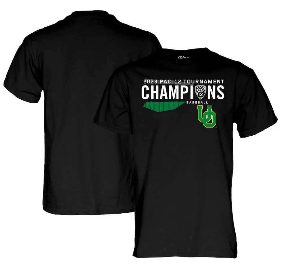 Oregon Ducks 2023 PAC-12 Baseball Conference Tournament Champions Unisex T-Shirt