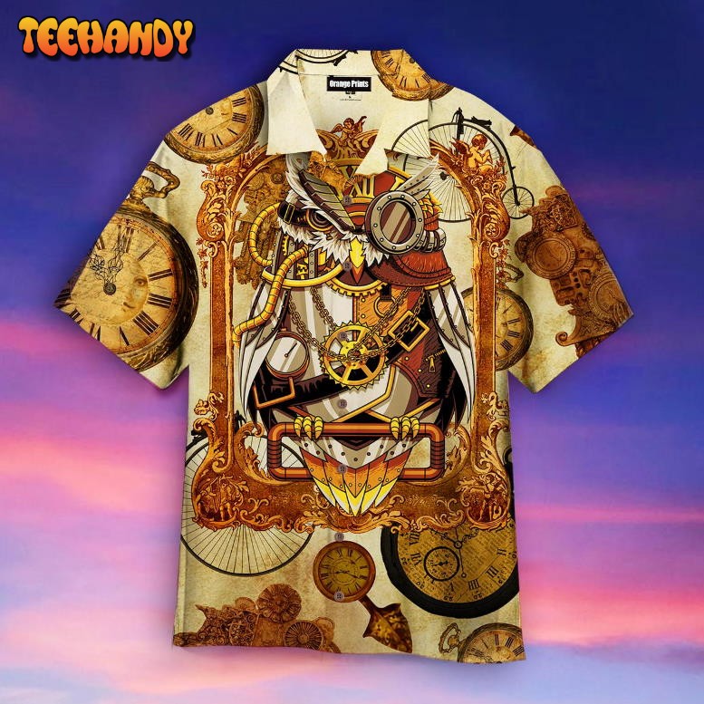 Owl Steampunk Clock Hawaiian Shirt