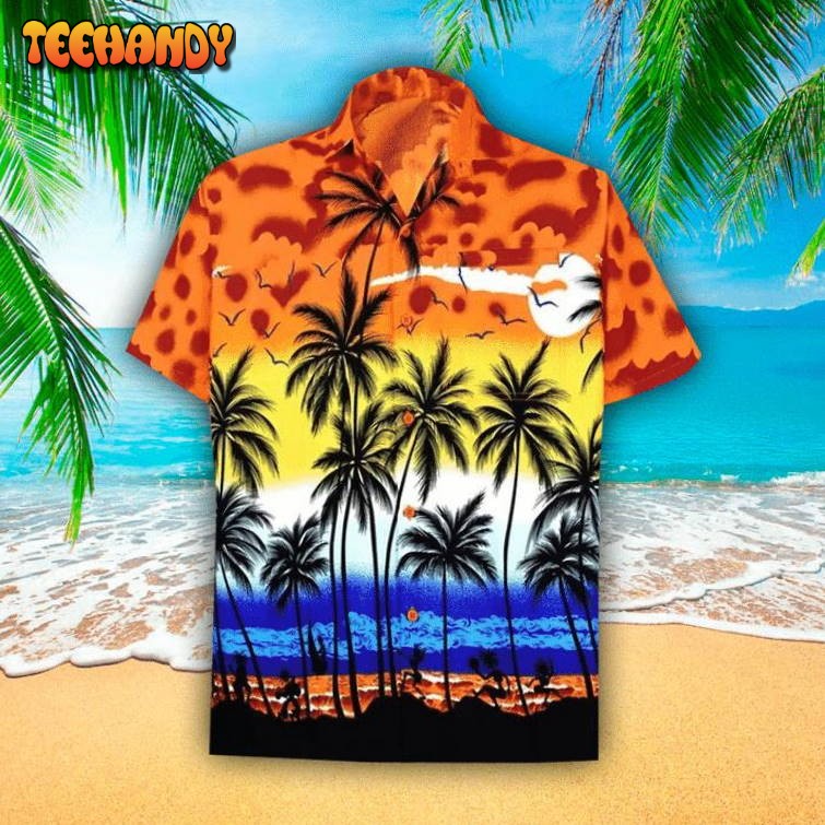 Palm Tree Evening Beach Hawaiian Shirt