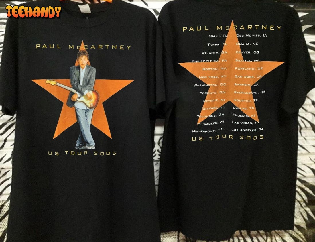 Paul McCartney 2005 US Concert Shirt, Paul McCartney The US Tour 2005 T-Shirt