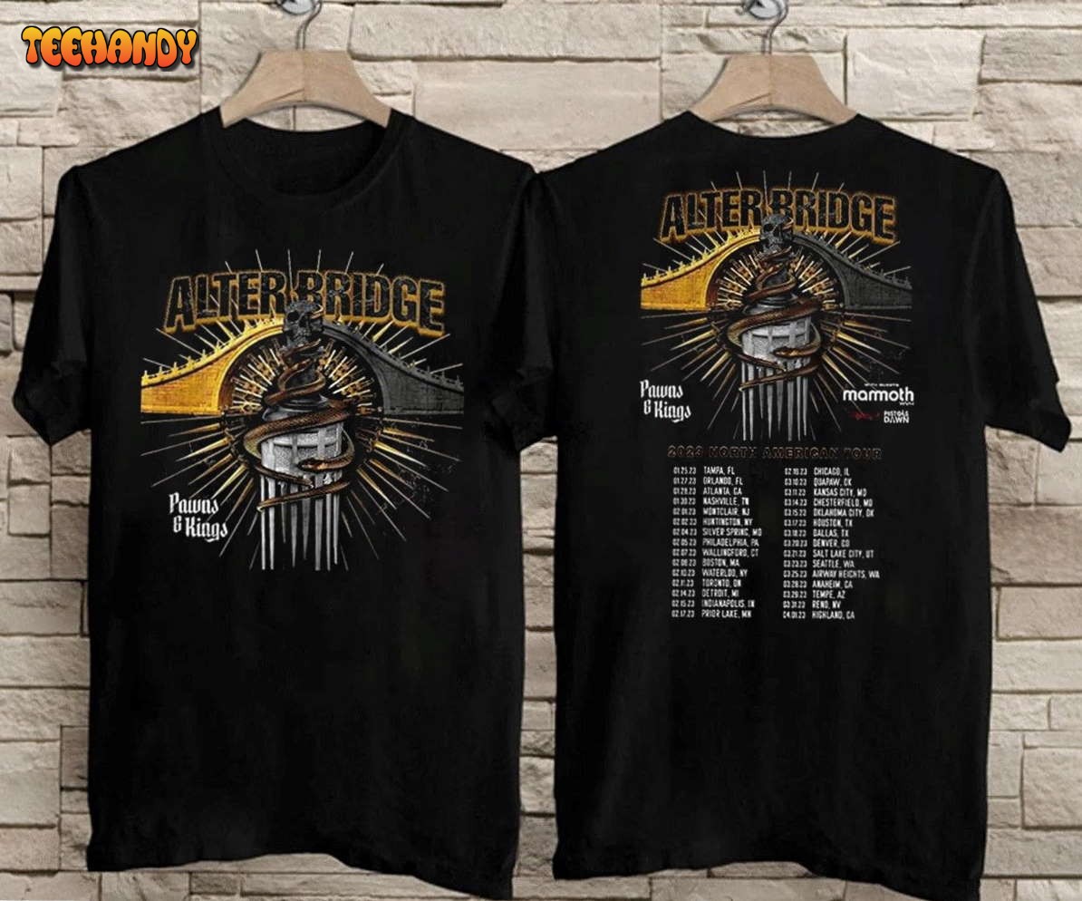 Pawns and Kings North America Tour T-Shirt, Alter Bridge Tour Date 2023 T-Shirt