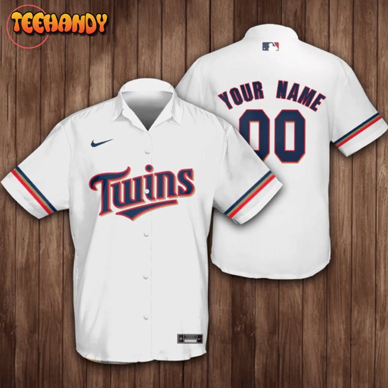 Personalized Minnesota Twins Baseball White Hawaiian Shirt