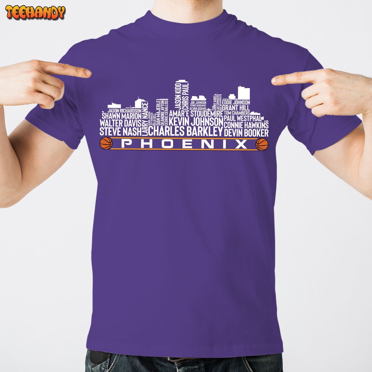 Phoenix Basketball Team All Time Legends, Phoenix City Skyline Unisex T Shirt