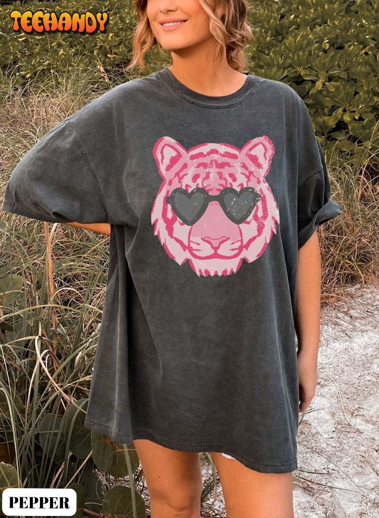 Pink Tiger Shirt Tigers Mascot Baseball Shirt Gift for Tigers Fan