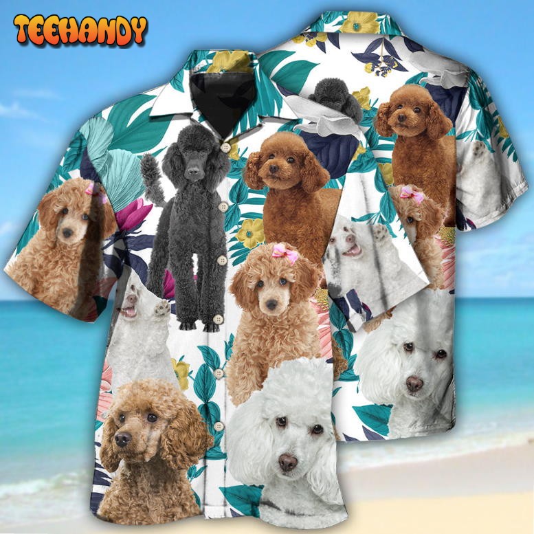 Poodle Lovely Tropical Leaf Hawaiian Shirt