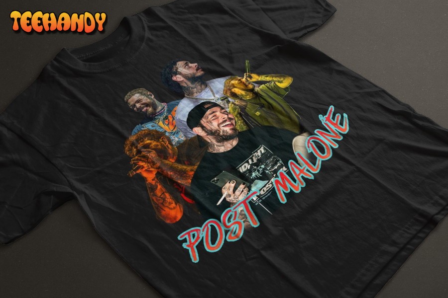 Post Malone Vintage Style Bootleg Graphic Post Malone Vintage Rap 90s T Shirt