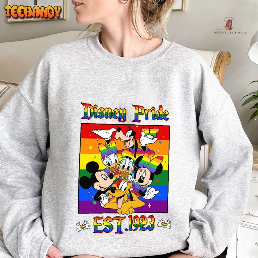 Pride Nite EST 1923 LGBT Shirt, Mickey and Friends Pride Group Shirt