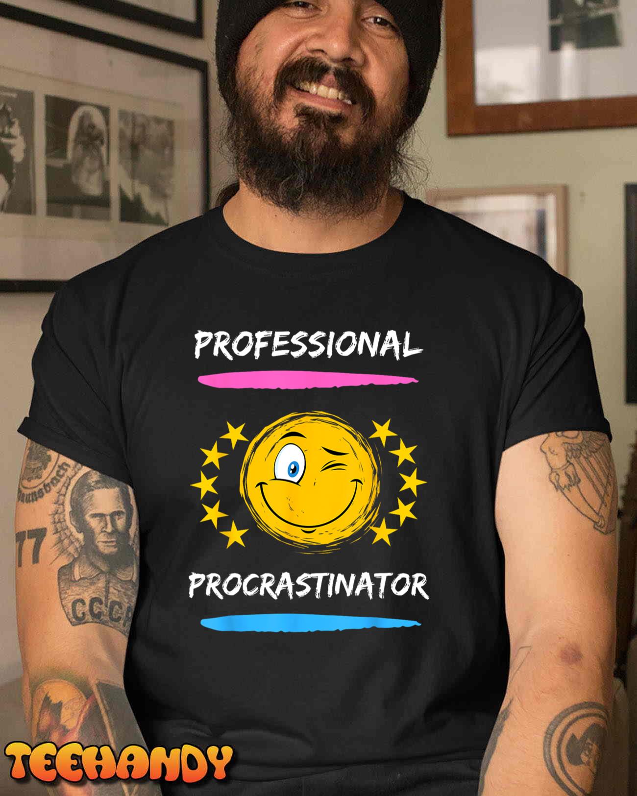 Professional Procrastinator Teen Student Fritts Cartoons T-Shirt