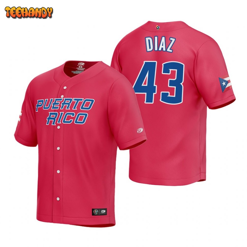 Puerto Rico Alexis Diaz Red 2023 World Baseball Classic Jersey