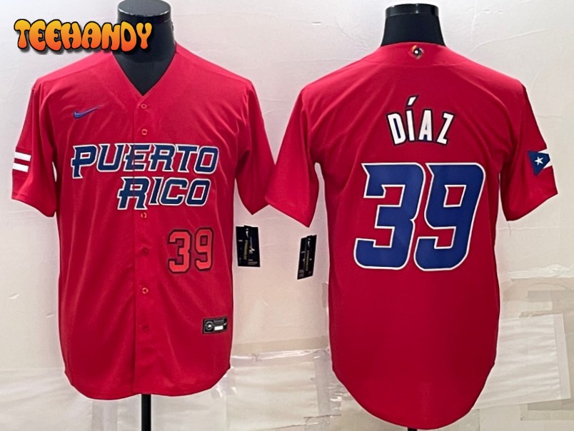 Puerto Rico Edwin Diaz Red Red 2023 World Baseball Classic Jersey