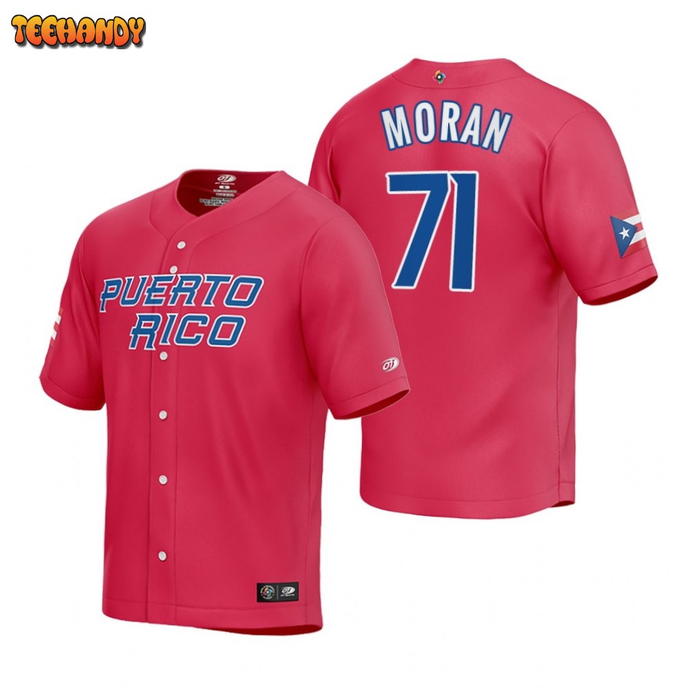 Puerto Rico Jovani Moran Red 2023 World Baseball Classic Jersey