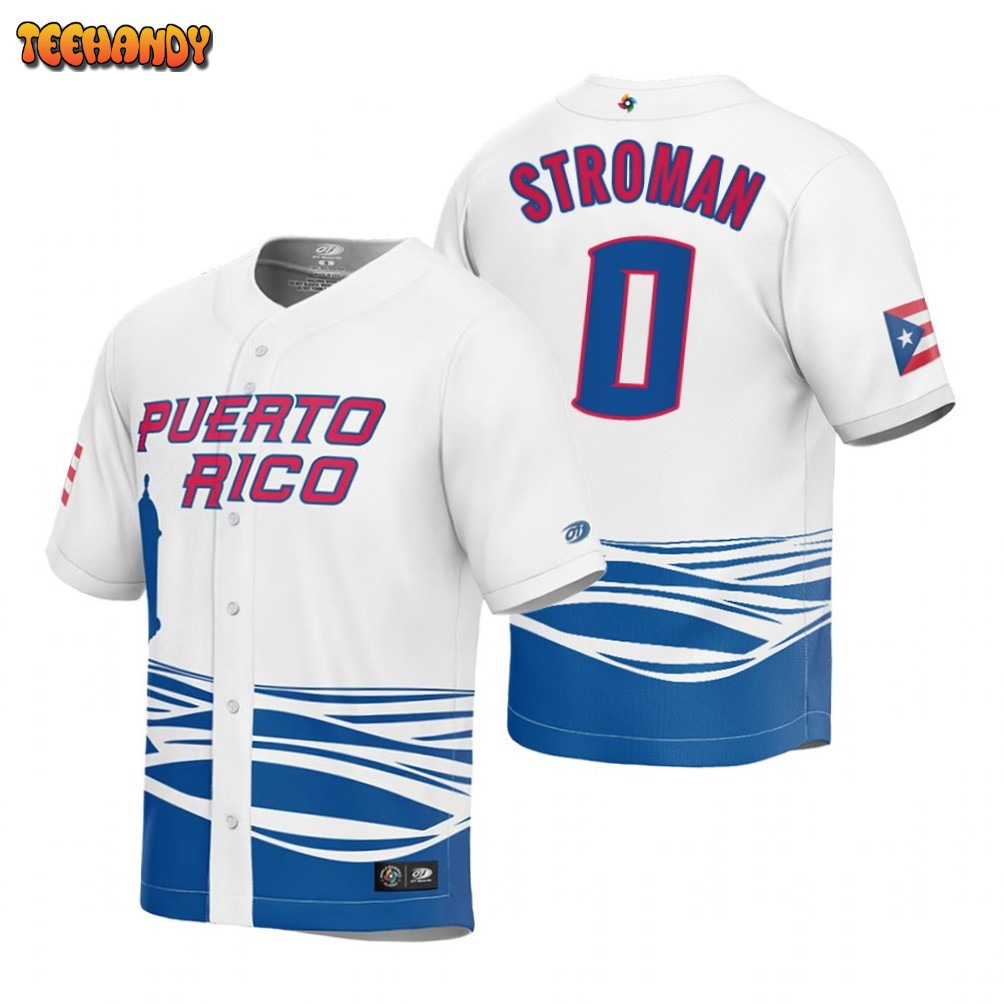 Puerto Rico Marcus Stroman White 2023 World Baseball Classic Jersey