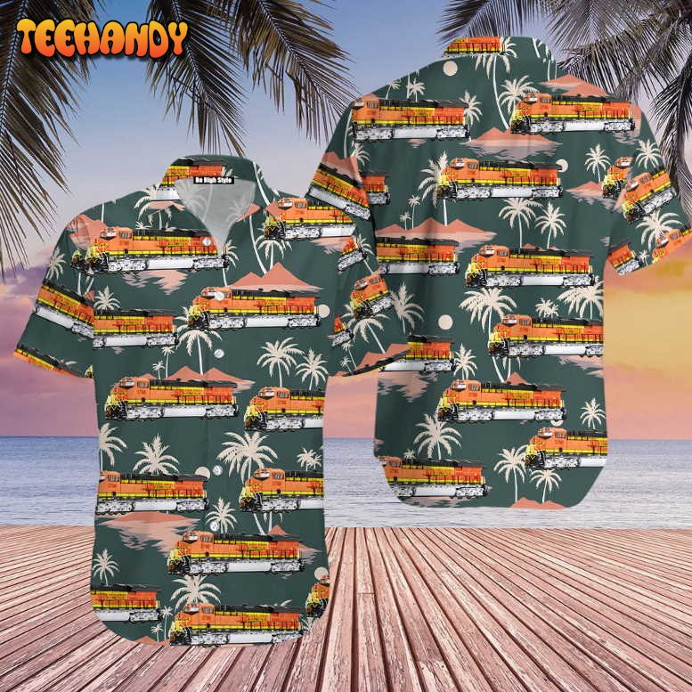 Railway GE Tier 4 Locomotive Aloha Hawaiian Shirt