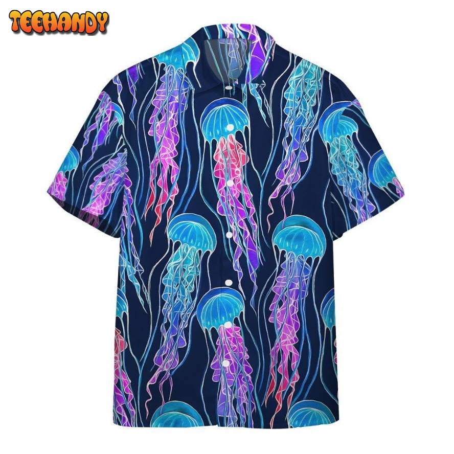 Rainbow Jellyfish Aloha Hawaiian Shirt