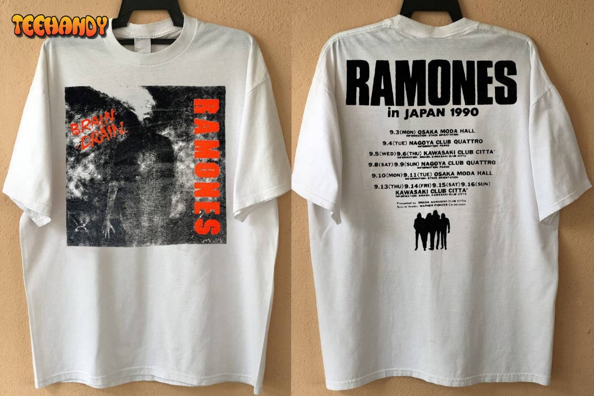 Ramones Brain Drain Japan Tour 1990 T-Shirt