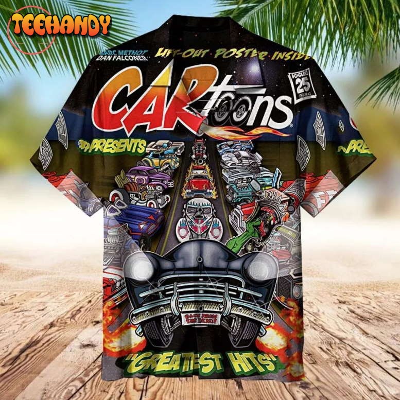 Retro Car Toons Comic Hawaiian Shirt