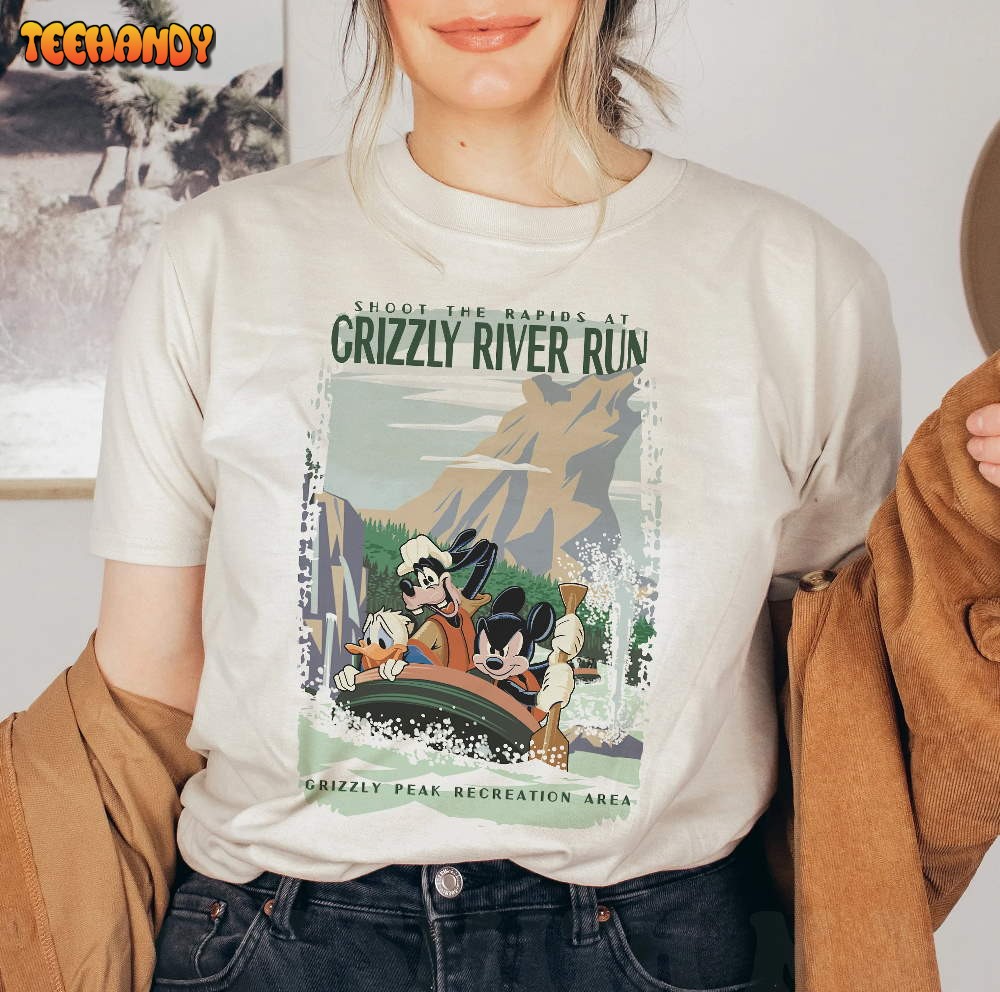 Retro Grizzly River Run Shirt, Mickey And Friends Adventure Shirt