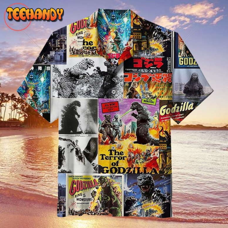 Retro Monster Collage Hawaiian Shirt