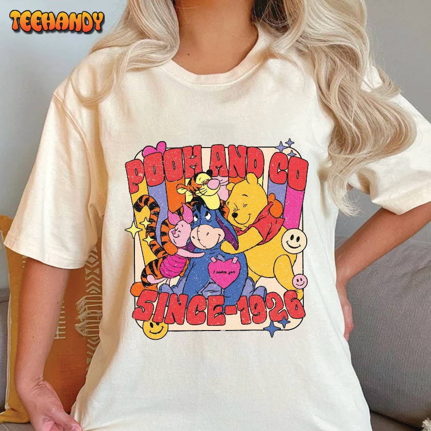 Retro Pooh and Co Since 1926 Shirt, Disney Retro Winnie Cute Pooh Bear And Friends Shirt