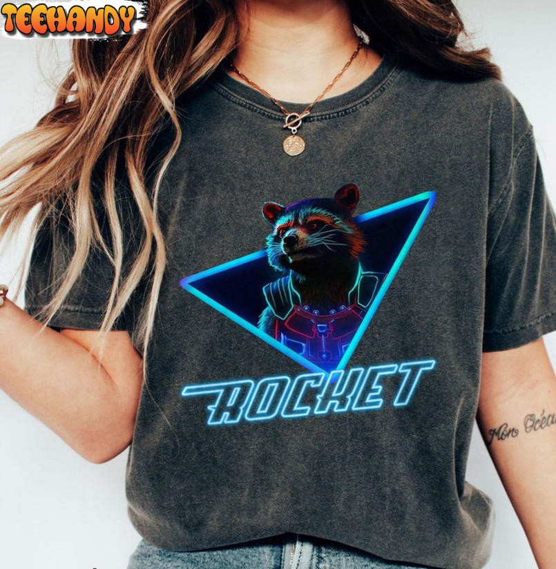 Retro Rocket Racoon Marvel Studio Guardians Of The Galaxy Shirt