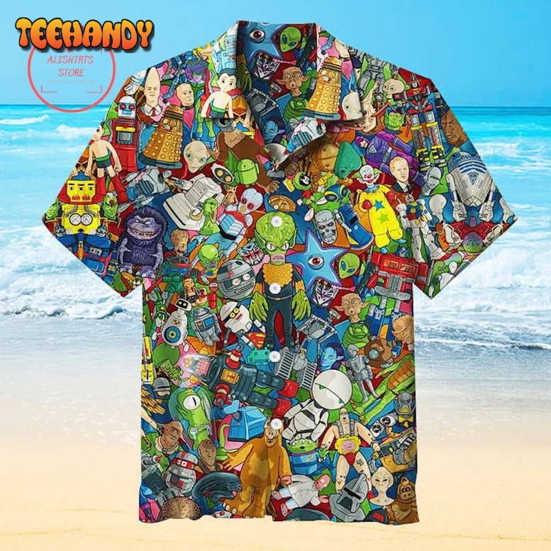 Robots and Aliens Hawaiian Shirt