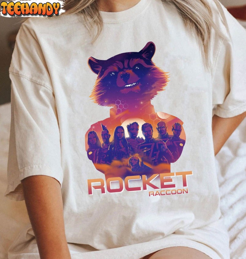 Rocket Raccoon Poster Marvel Guardians Of The Galaxy Shirt