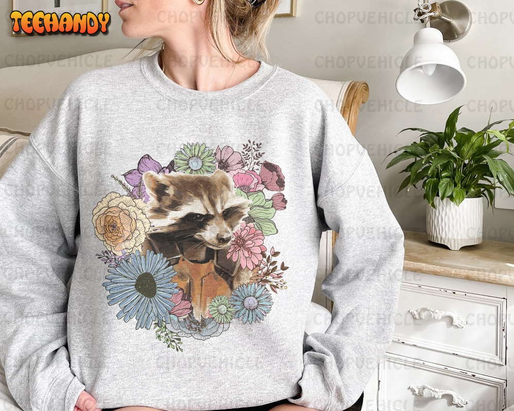 Rocket the Racoon Flower Circle Shirt, Marvel Guardians Of The Galaxy Vol3 Shirt