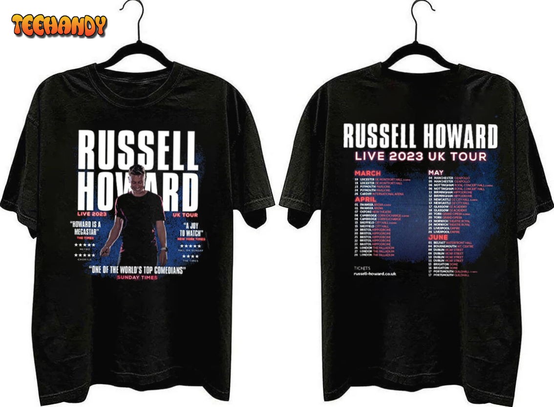 Russell Howard Live 2023 UK Tour T-Shirt, Russell Howard Tour Shirt