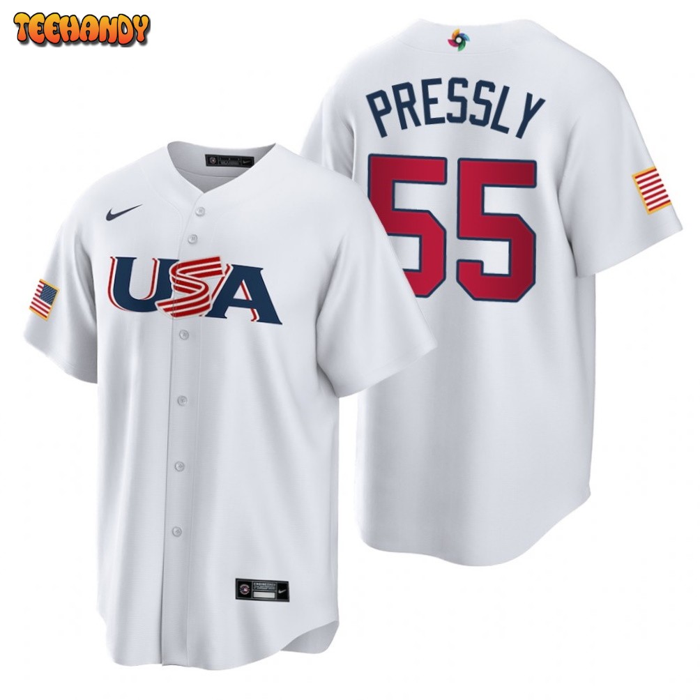 Ryan Pressly White USA 2023 World Baseball Classic Jersey