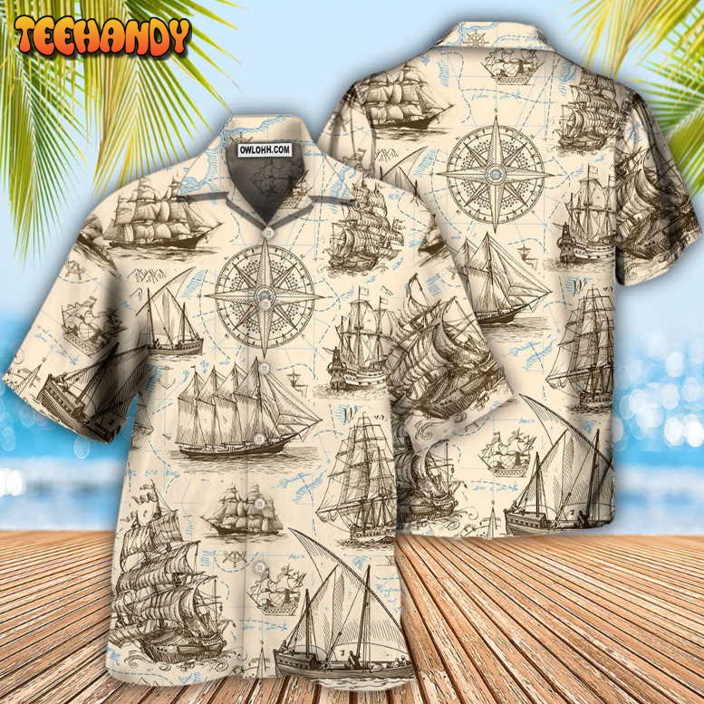 Sailing Vintage Pirate Map Hawaiian Shirt