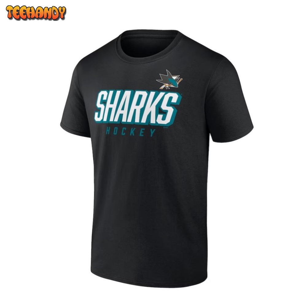 San Jose Sharks Hockey Player Black T-Shirt