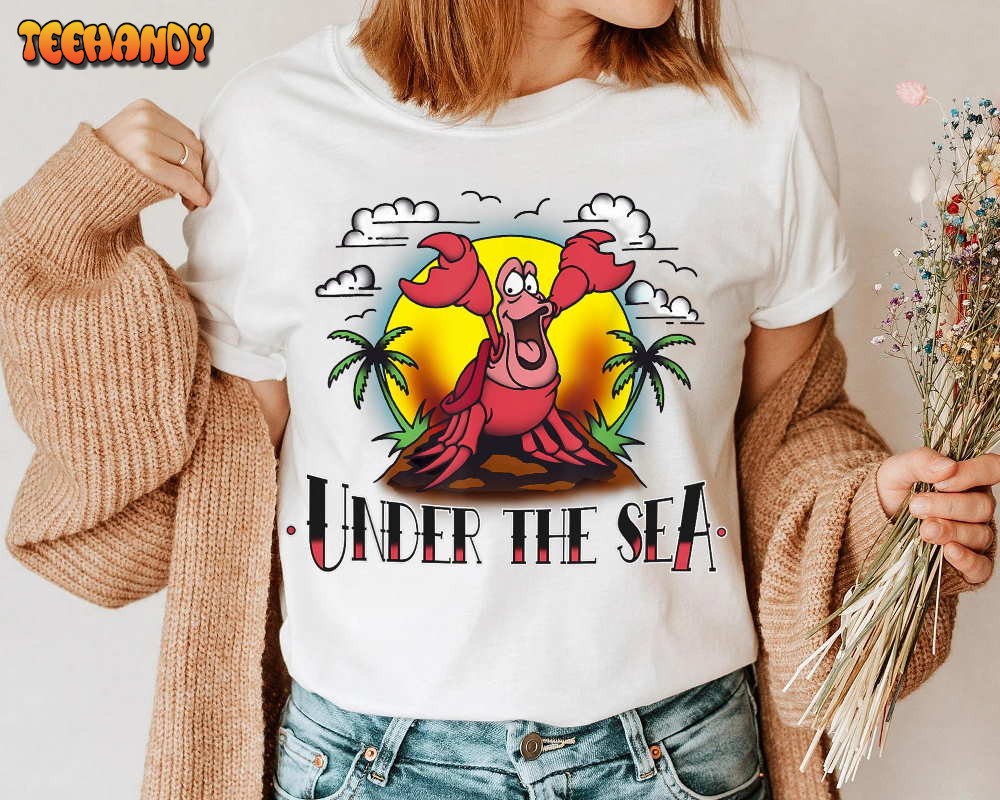 Sebastian Under The Sea Tattoo Shirt, Disney The Little Mermaid Character Tshirt