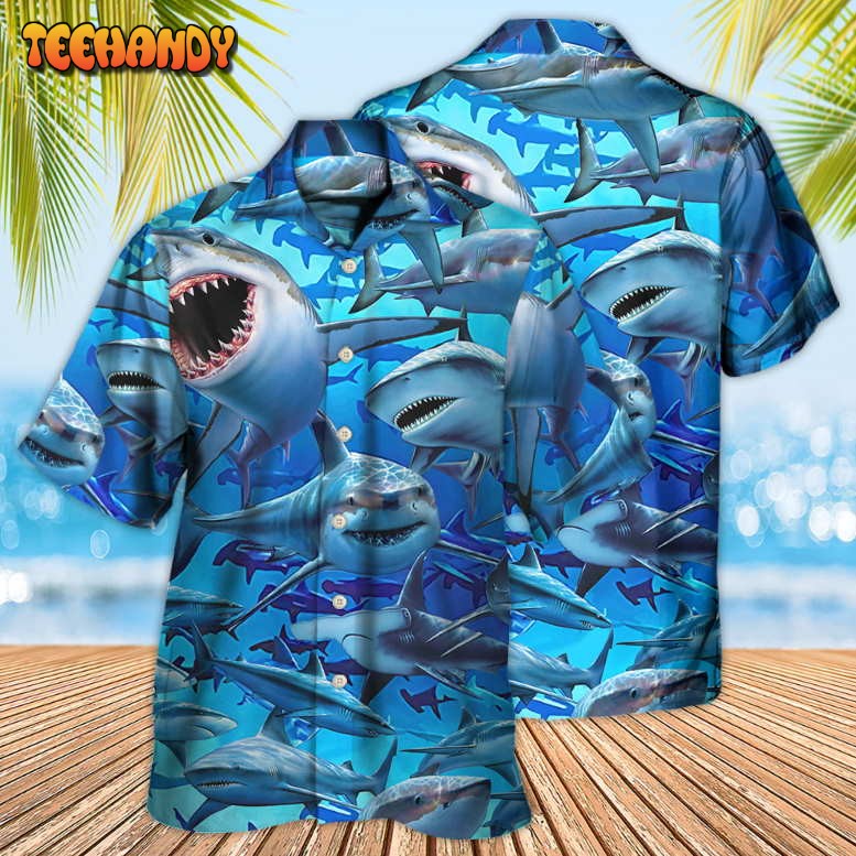 Shark Awesome Love It Love Ocean Shark Hawaiian Shirt