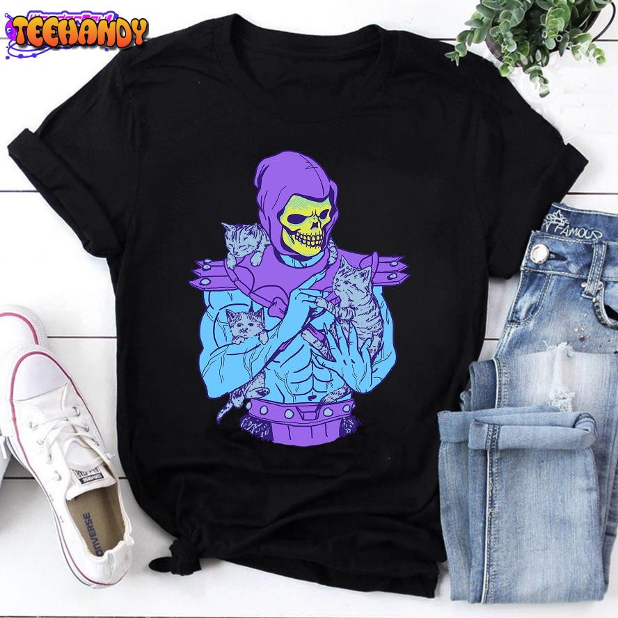 Skeletor Masters Of The Meoniverse Loves Cats T-Shirt