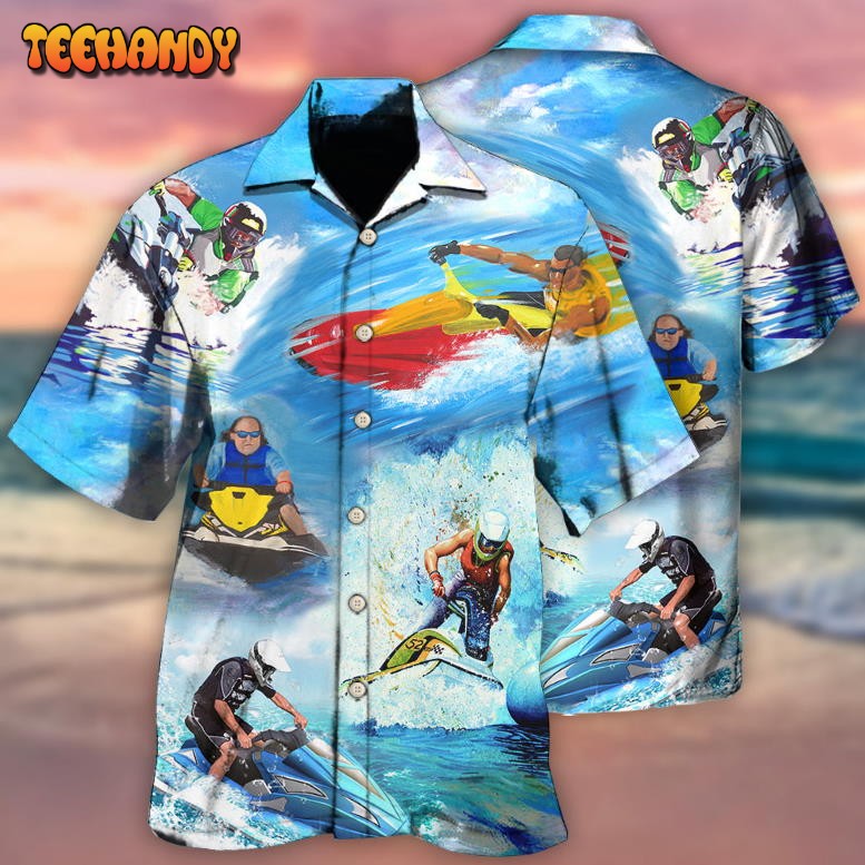 Skiing Jet Ski Cool Style Hawaiian Shirt