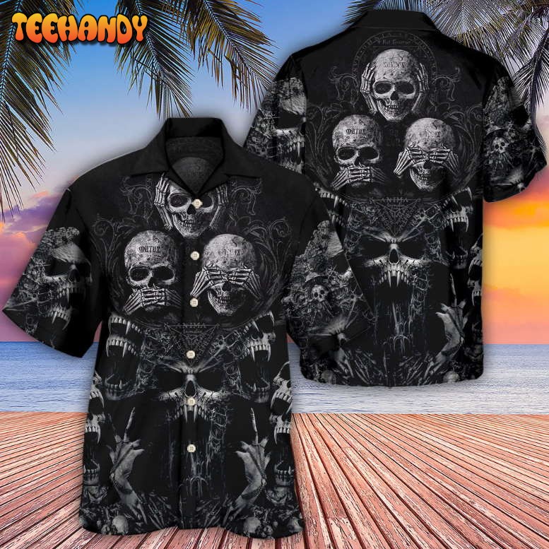 Skull Scary Darkness Art Hawaiian Shirt